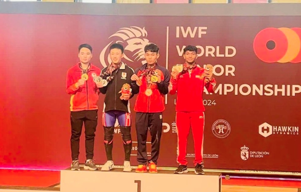 Local weightlifters take three golds at world junior championships